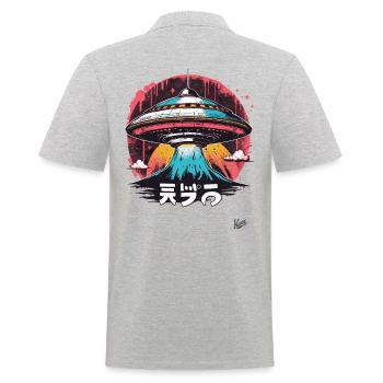 Vaisseau-Mère de l’Espace-Funk - Polo Homme - gris chiné - Dos - Kai (181cm)