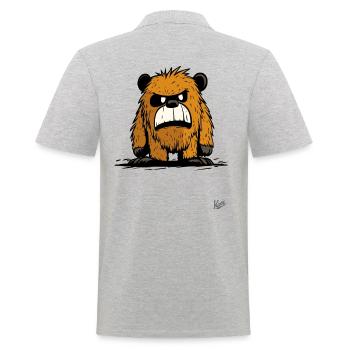 Drôle Sasquatch Bigfoot Yeti - Polo Homme - gris chiné - Dos - Kai (181cm)