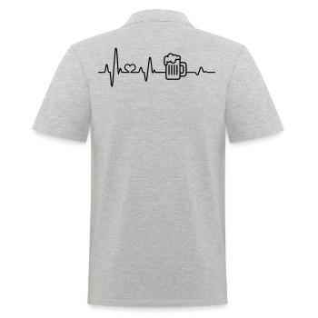 Beer Lovers Beer Drinkers Gift Beer Mug Beer - Men's Polo Shirt - heather grey - Back - Kai (181cm)