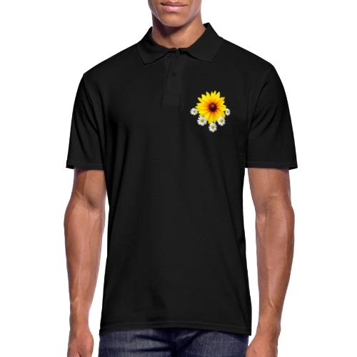 Sonnenhut Blume mit Margeriten Blüten Blume floral - Männer Poloshirt