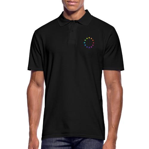 Europa bunt, Regenbogen Sterne, EU, Europe rainbow - Männer Poloshirt