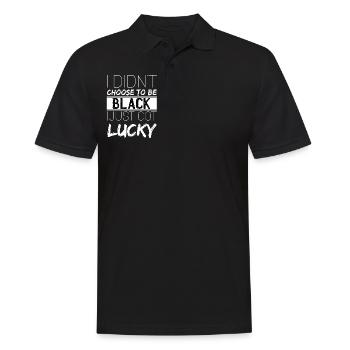 Black Lives Matter BLM - Männer Poloshirt - Schwarz - Vorne - Kai (181cm)