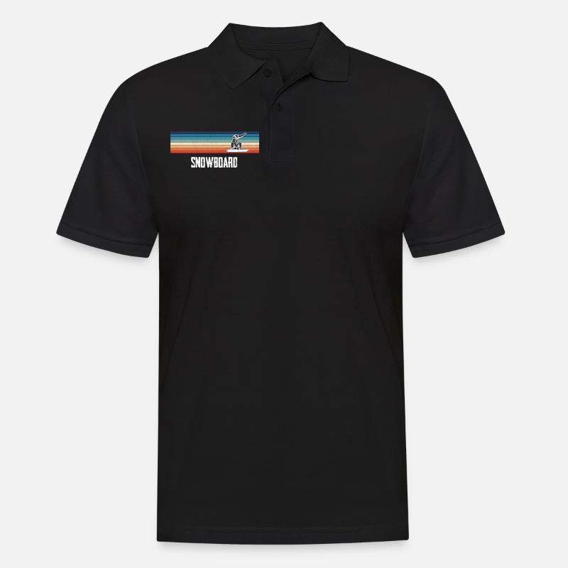 Snowboard - Männer Poloshirt - Schwarz