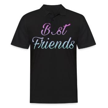 Best friend - bester Freund - Männer Poloshirt - Schwarz - Vorne - Kai (181cm)
