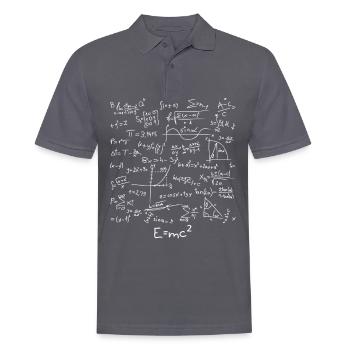 Mathematik Formeln E=mc2 - Männer Poloshirt - Anthrazit - Vorne - Nico (186cm)