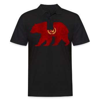 Silhouette d’ours avec marteau et faucille URSS - Polo Homme - noir - Devant - Kai (181cm)