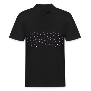 Trans Triangles - Men's Polo Shirt - black - Front - Kai (181cm)