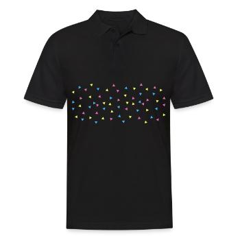 Pan dreiecke - Männer Poloshirt - Schwarz - Vorne - Kai (181cm)