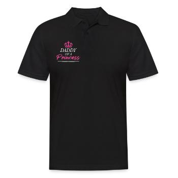 Daddy of a Princess - Father's Day - Men's Polo Shirt - black - Front - Kai (181cm)