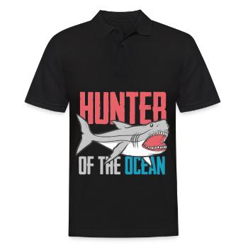 Requin - cadeau de océan de chemise de vacances de plage - Polo Homme - noir - Devant - Kai (181cm)