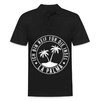 Urlaub – Shirt La Palma Strand Geschenk - Männer Poloshirt - Schwarz - Vorne - Kai (181cm)
