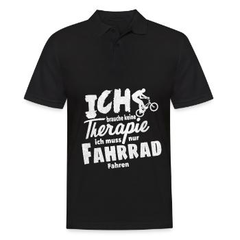 Fahrrad – Shirt Radsport Drahtesel Geschenk - Männer Poloshirt - Schwarz - Vorne - Kai (181cm)