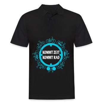 Fahrrad – Shirt Fahrradverleih Drahtesel Geschenk - Männer Poloshirt - Schwarz - Vorne - Kai (181cm)