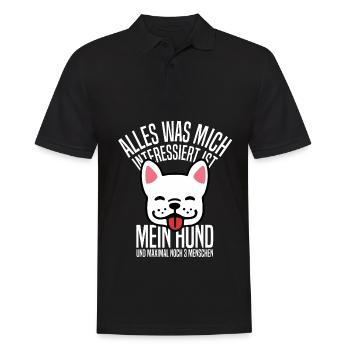 Hunde – Shirt Haustier Hunderasse Geschenk - Männer Poloshirt - Schwarz - Vorne - Kai (181cm)