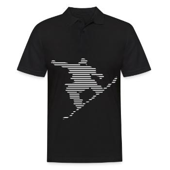 Snowboarding - (4) - Men's Polo Shirt - black - Front - Kai (181cm)
