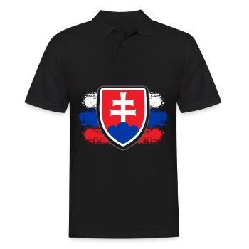 Slovakia Slowakei Länder - Männer Poloshirt - Schwarz - Vorne - Kai (181cm)