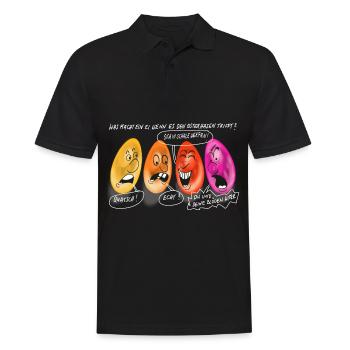 Ostereier - Männer Poloshirt - Schwarz - Vorne - Kai (181cm)