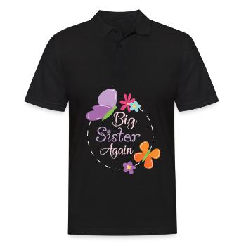 je vais de nouveau grand frère soeur bébé big - Polo Homme - noir - Devant - Kai (181cm)