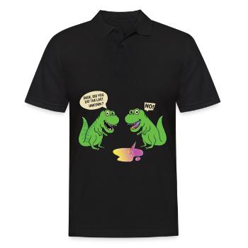 saurier tu as mangé la dernière licorne dino - Polo Homme - noir - Devant - Kai (181cm)