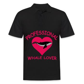 rettet die freundlichen riesen wal lover wale meer - Männer Poloshirt - Schwarz - Vorne - Kai (181cm)