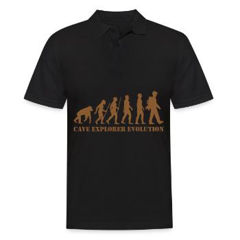 cave explorer evolution cave speleologist monkey - Men's Polo Shirt - black - Front - Kai (181cm)