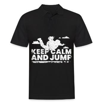 Skydiving Skydiving Sky Diving - Men's Polo Shirt - black - Front - Kai (181cm)