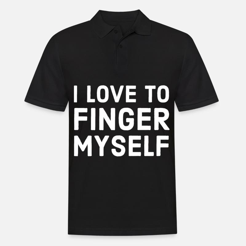 masturbation - Männer Poloshirt - Schwarz