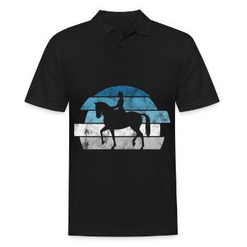 Dressage Cavalier de dressage Cheval d’équitation - Polo Homme - noir - Devant - Kai (181cm)