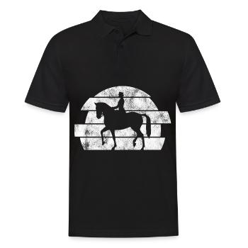 Dressage Cavalier de dressage Cheval d’équitation - Polo Homme - noir - Devant - Kai (181cm)