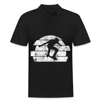 Skateboarder Skateboard Skater Skate Skateing - Men's Polo Shirt - black - Front - Kai (181cm)