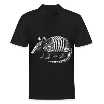 Armadillo Gürteltier - Männer Poloshirt - Schwarz - Vorne - Kai (181cm)