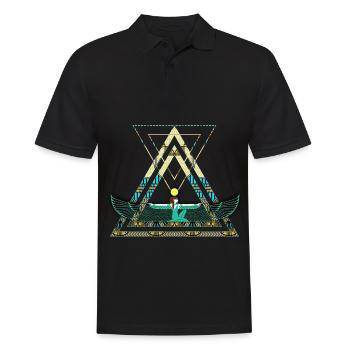 Déesse Géométrique Isis - Polo Homme - noir - Devant - Kai (181cm)