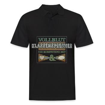 Klassensprecher - Männer Poloshirt - Schwarz - Vorne - Kai (181cm)