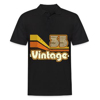 Vintage 1935 Geburtstag Retro - Männer Poloshirt - Schwarz - Vorne - Kai (181cm)