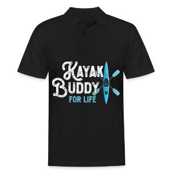 Kajakfahren Spruch für einen Kajak-Sportler - Männer Poloshirt - Schwarz - Vorne - Kai (181cm)