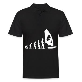 Windsurfing Windsurfen Evolution Windsurfer Surfen - Männer Poloshirt - Schwarz - Vorne - Kai (181cm)