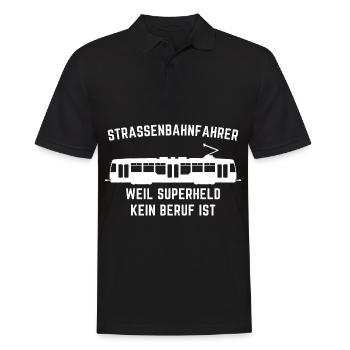 Strassenbahnfahrer Tramfahrer Trambahn Geschenk - Männer Poloshirt - Schwarz - Vorne - Kai (181cm)