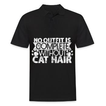 Aucune tenue n’est complète sans poils de chat - Polo Homme - noir - Devant - Kai (181cm)