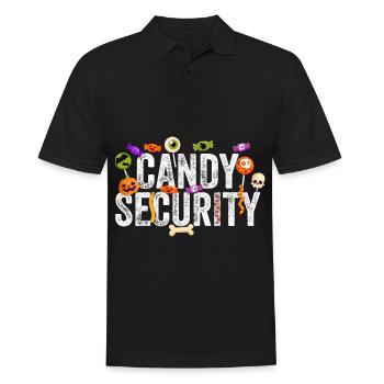 Candy Security Halloween Costume Parents Funny - Men's Polo Shirt - black - Front - Kai (181cm)