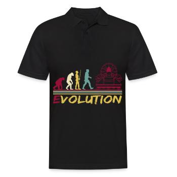 Airboat Swamp Boat Hovercraft Evolution Vintage - Men's Polo Shirt - black - Front - Kai (181cm)