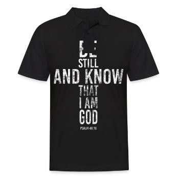 Gott Jesus Psalm / Christliches Geschenk - Männer Poloshirt - Schwarz - Vorne - Kai (181cm)