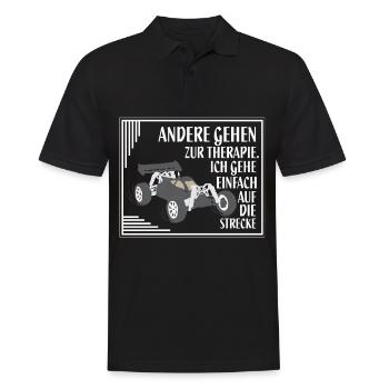 RC Car Therapie - Männer Poloshirt - Schwarz - Vorne - Kai (181cm)
