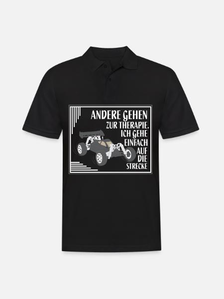 RC Car Therapie - Männer Poloshirt - Schwarz