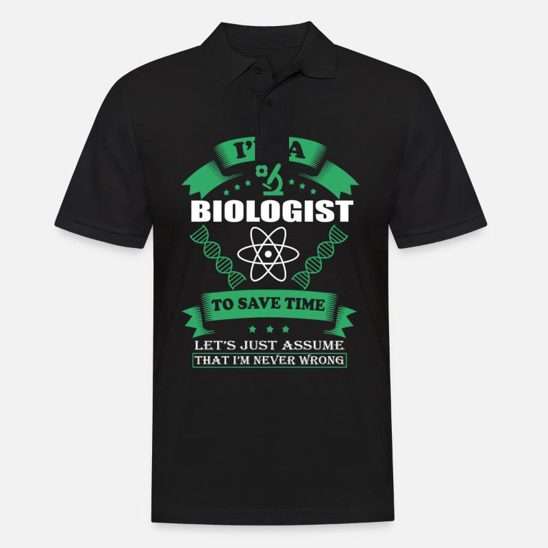 Ich bin Biologe - Männer Poloshirt - Schwarz