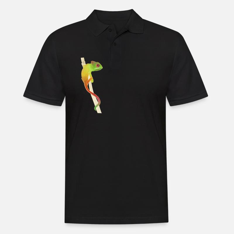 Chamäleon - Männer Poloshirt - Schwarz