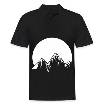 Soleil - Montagne - (2) - Polo Homme - noir - Devant - Kai (181cm)