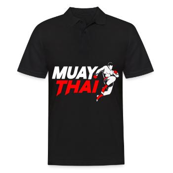 Muay Thai Boxing Kickboxing Kickboxer Kickboxen - Polo Homme - noir - Devant - Kai (181cm)