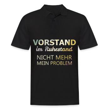 Vorstand im Ruhestand - Männer Poloshirt - Schwarz - Vorne - Kai (181cm)