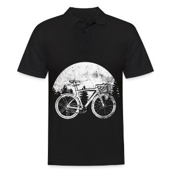 Sonne - Radsport - (2) - Männer Poloshirt - Schwarz - Vorne - Kai (181cm)