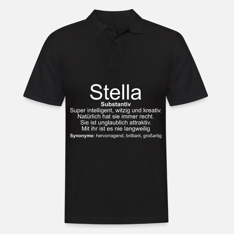Name Definition Stella - Männer Poloshirt - Schwarz